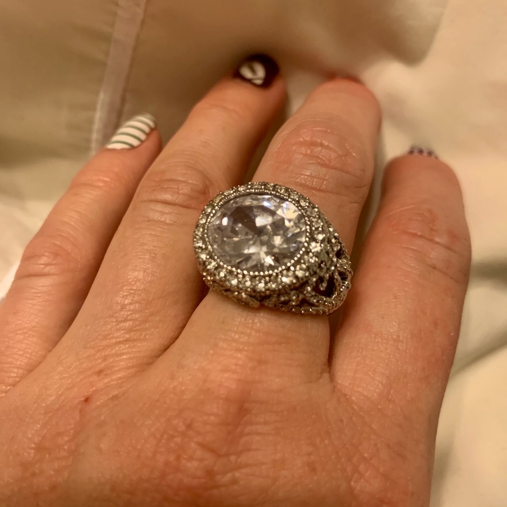 CZ cocktail ring